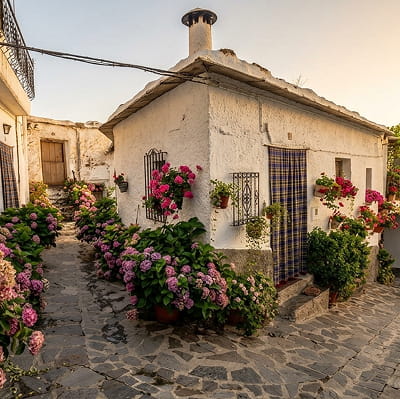 Calles de Bubión Una casa de un pueblo