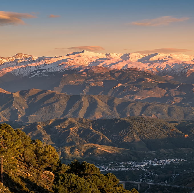 Sierra nevada desde la sierra de Huétor