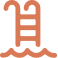 Icono naranja representativa de piscina